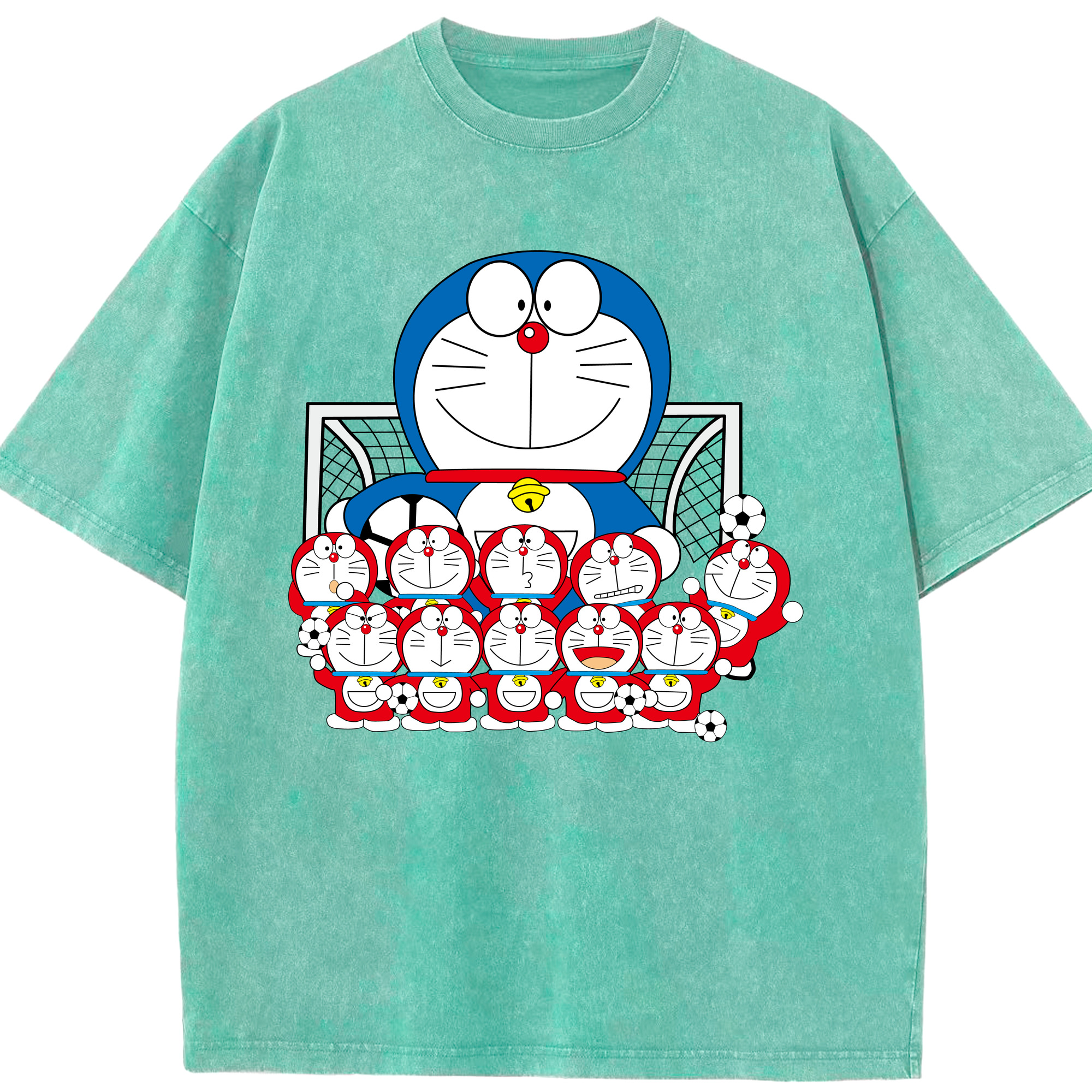 （画像用） ドラえもん Doraemon 綿100% ヴィンテージ風 半袖Tシャツ（フロントプリント）
